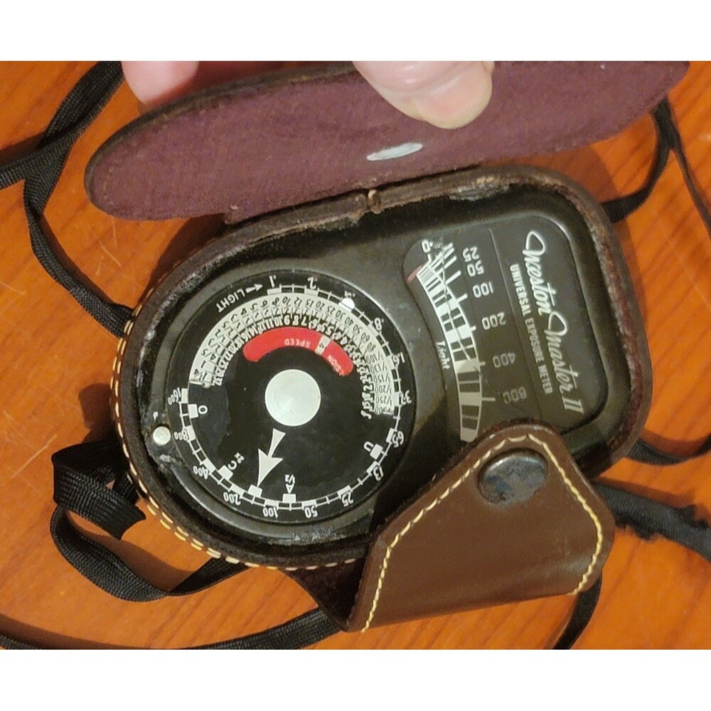 Weston Master II Universal Exposure Meter MINT Model 735 w Original Leather Case